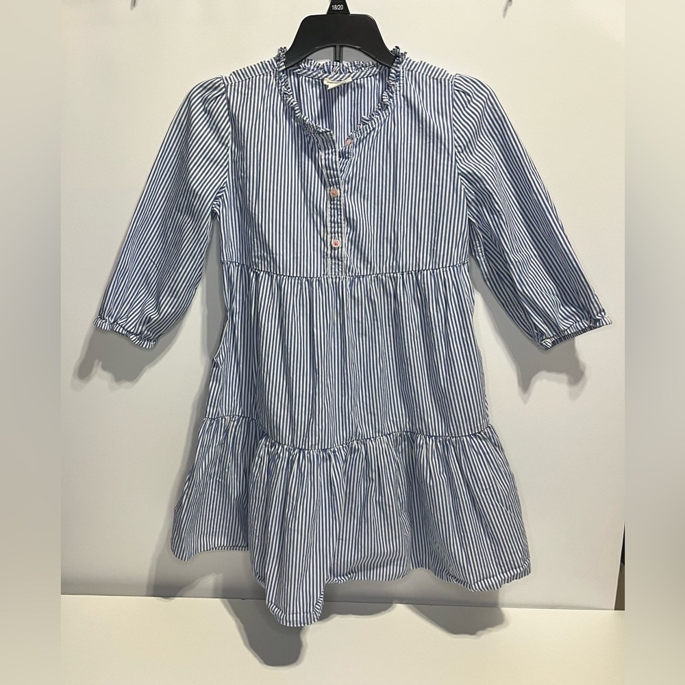 Crewcuts Blue and White Striped Dress Girls Size 8